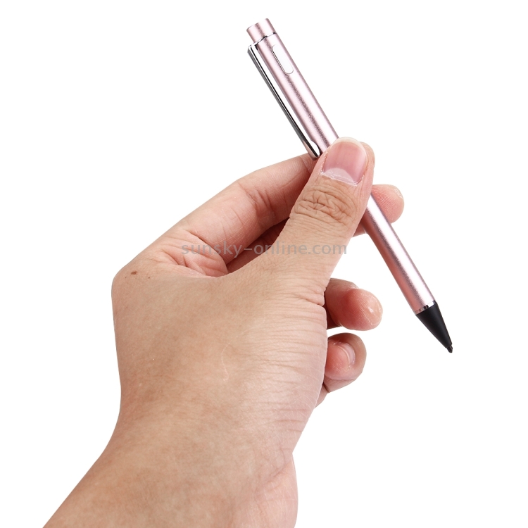 [US Warehouse] Micro USB Charging Universal Superfine Nib Capacitive Touch Screen Stylus Pen(Rose Gold)