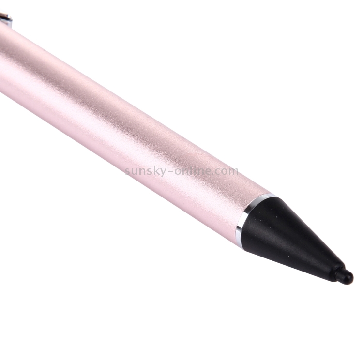 [US Warehouse] Micro USB Charging Universal Superfine Nib Capacitive Touch Screen Stylus Pen(Rose Gold)