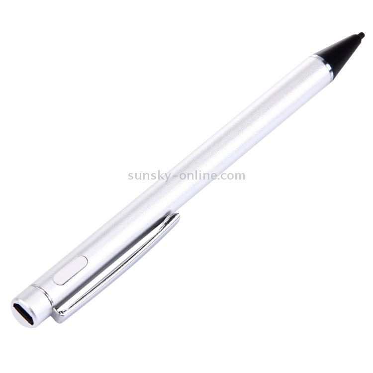 Micro USB Charging Universal Superfine Nib Capacitive Touch Screen Stylus Pen(Silver)