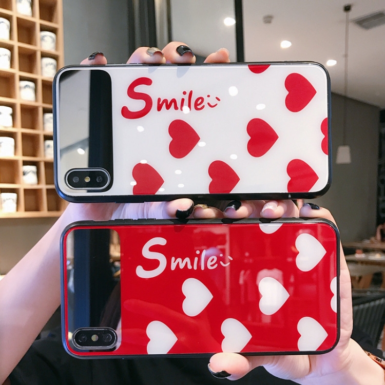 Glass Protective Case For iPhone 6 Plus & 6s Plus(Red)