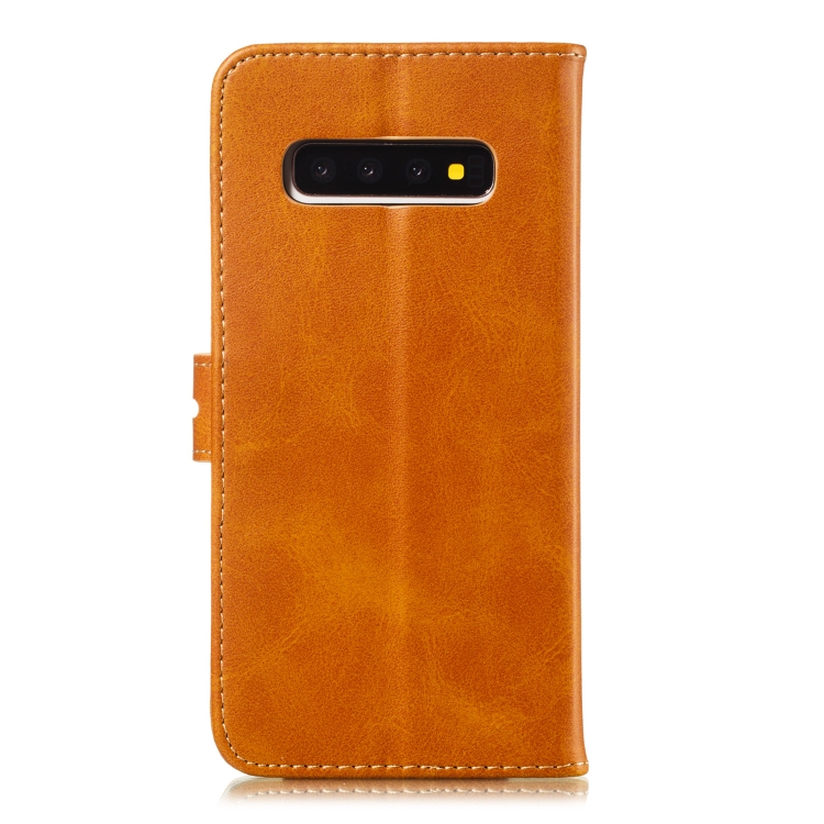 Leather Protective Case For Galaxy S10 Plus(Yellow) Leather Protective Case For Galaxy S10 Plus(Yellow)