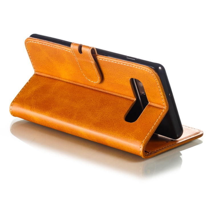 Leather Protective Case For Galaxy S10 Plus(Yellow) Leather Protective Case For Galaxy S10 Plus(Yellow)