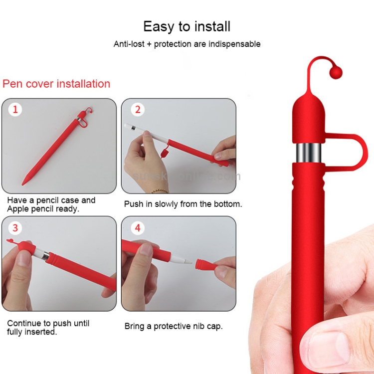 Apple Pen Cover Anti-lost Protective Cover for Apple Pencil (Pink) Apple Pen Cover Anti-lost Protective Cover for Apple Pencil (Pink)