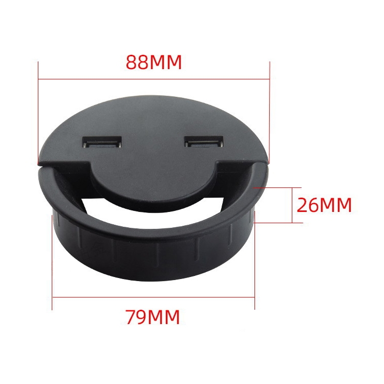 60mm Desktop Outlet USB Cable Wire Hole Cover Round Winder Holder 60mm Desktop Outlet USB Cable Wire Hole Cover Round Winder Holder