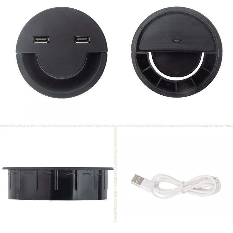 60mm Desktop Outlet USB Cable Wire Hole Cover Round Winder Holder 60mm Desktop Outlet USB Cable Wire Hole Cover Round Winder Holder
