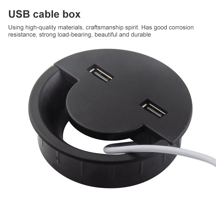 60mm Desktop Outlet USB Cable Wire Hole Cover Round Winder Holder 60mm Desktop Outlet USB Cable Wire Hole Cover Round Winder Holder