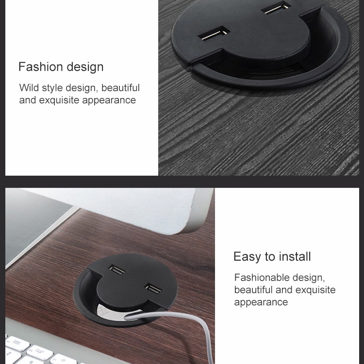 60mm Desktop Outlet USB Cable Wire Hole Cover Round Winder Holder 60mm Desktop Outlet USB Cable Wire Hole Cover Round Winder Holder