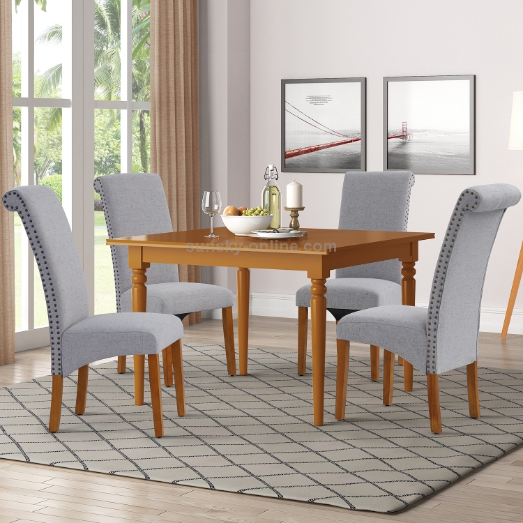 Dropship Simple Elegant Design Wooden Chairs Dining Room 2pcs Chairs Cushion  Seats to Sell Online at a Lower Price