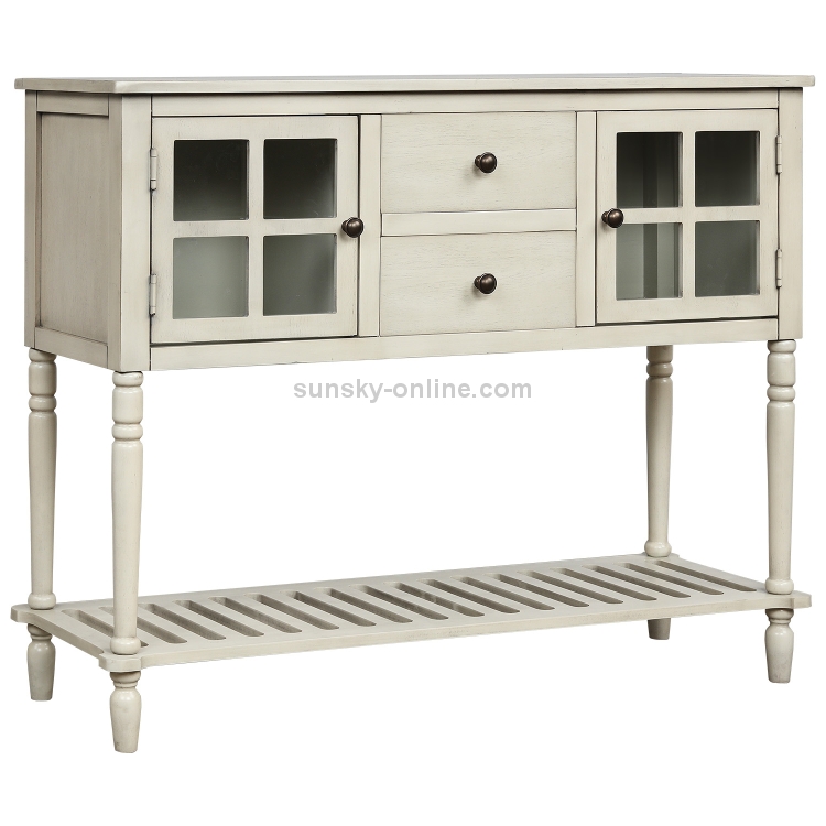 Magazzino US] Tavolo consolle credenza credenza soggiorno buffet fattoria con  ripiano inferiore, dimensioni: 107 x 36 x 87 cm (grigio antico)