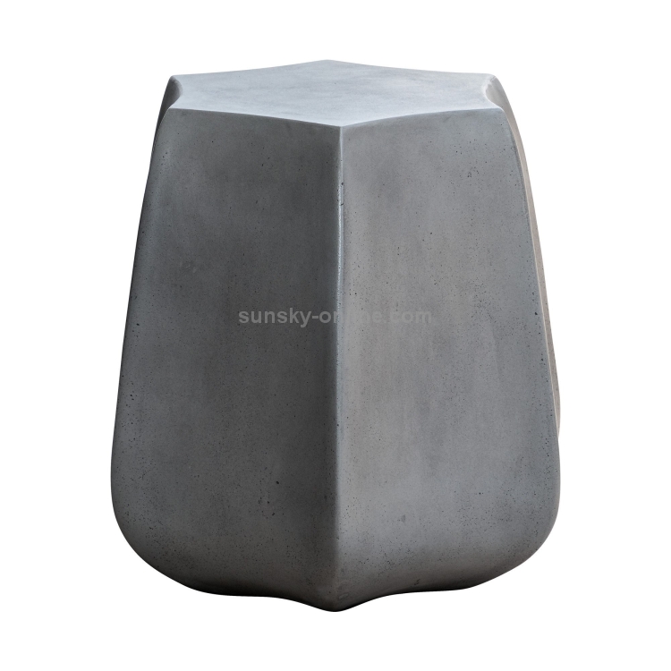 [US Warehouse] Modern Concrete Hex Stool