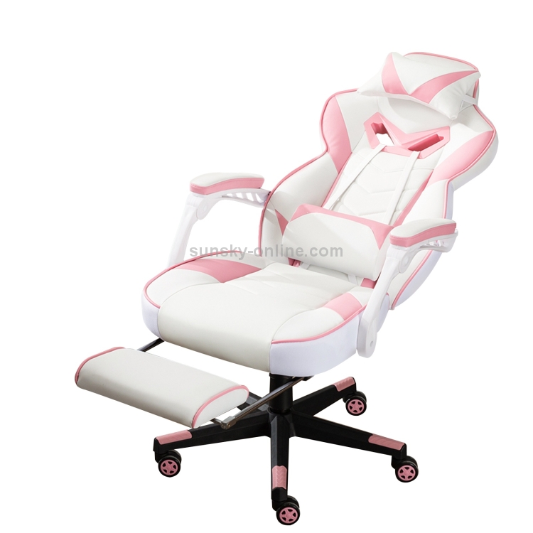 [US Warehouse] 360 Degree Rotation Ergonomics Gaming Chairs with Footrest