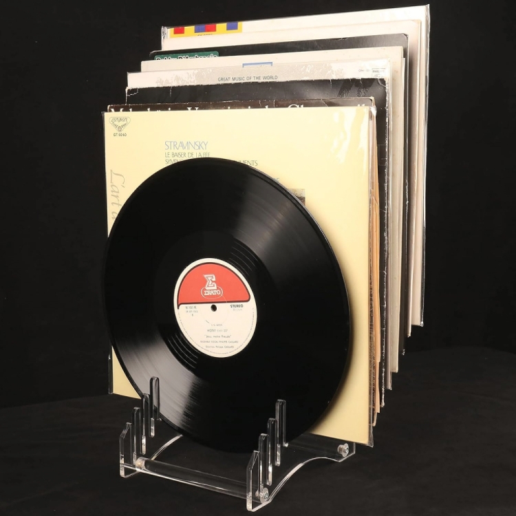 YX024 support de disque acrylique support de présentoir de CD de livre de  bureau (Transparent)