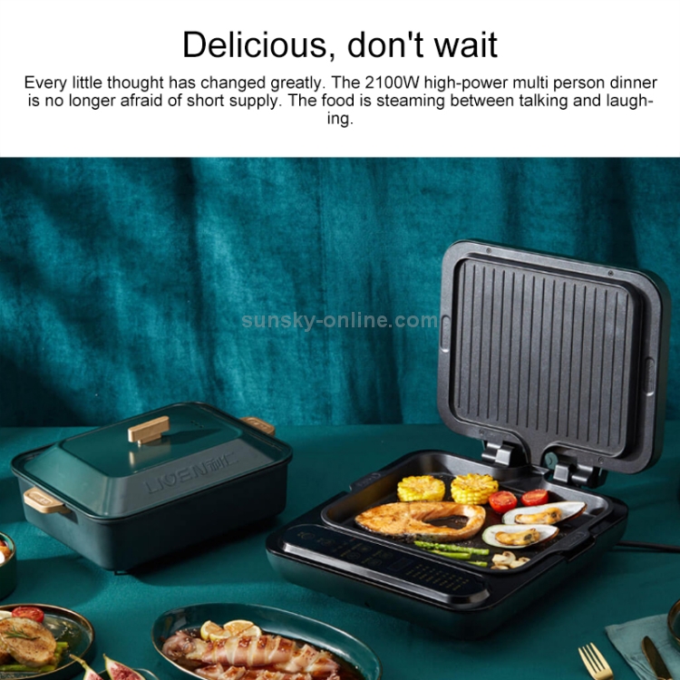 Original Xiaomi Youpin LIVEN Electric Shabu Shabu Hot Pot with BBQ