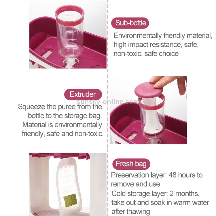 50 PCS Puree Extruder Squeeze Pouch Food Distribution Storage Bag,  Compatible with HC14554 Food Dispenser