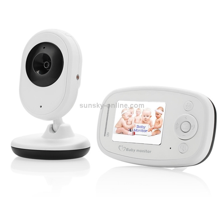 BM-SP820 2.4 pulgadas LCD 2.4GHz Cámara de vigilancia inalámbrica Monitor de bebé con visión nocturna LED de 7 infrarrojos, conversación de voz bidireccional (blanco) - 1