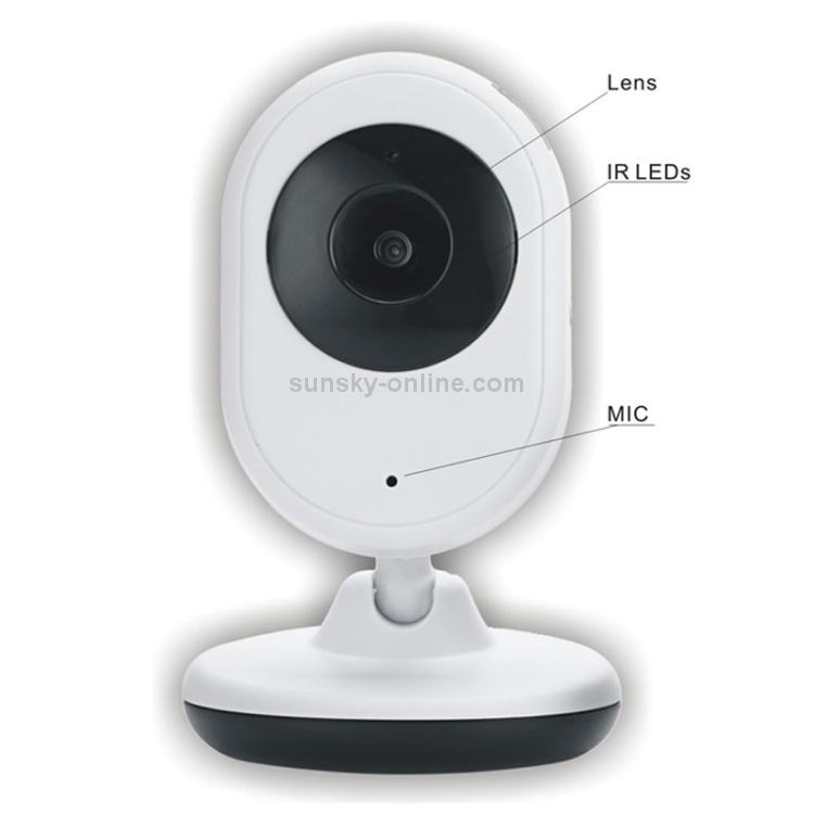 BM-SP820 2.4 pulgadas LCD 2.4GHz Cámara de vigilancia inalámbrica Monitor de bebé con visión nocturna LED de 7 infrarrojos, conversación de voz bidireccional (blanco) - 3