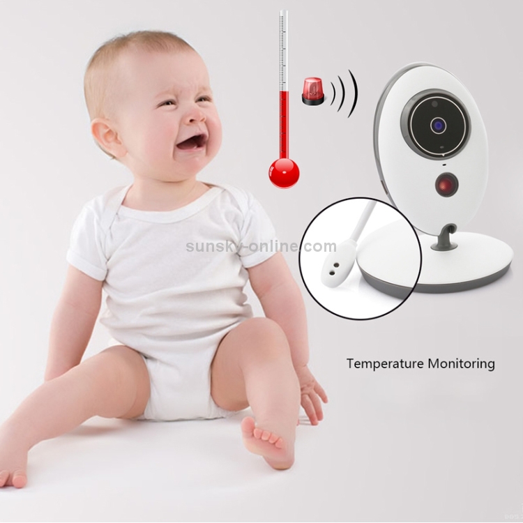 VB605 2.4 pulgadas LCD 2.4GHz Cámara de vigilancia inalámbrica Monitor de bebé, Soporte de conversación bidireccional, Visión nocturna (Blanco) - 8