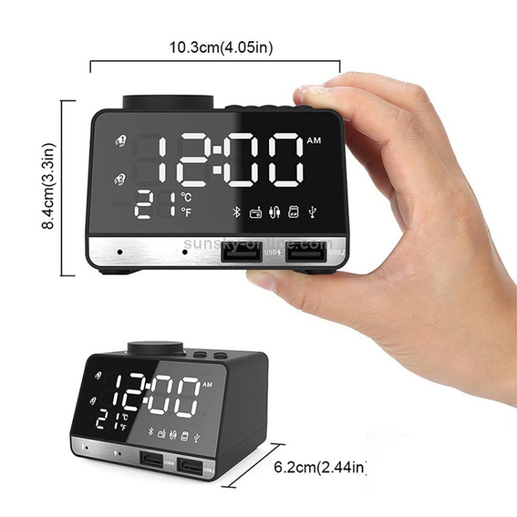 K11 Bluetooth Alarm Clock Speaker Creative Digital Music Clock
