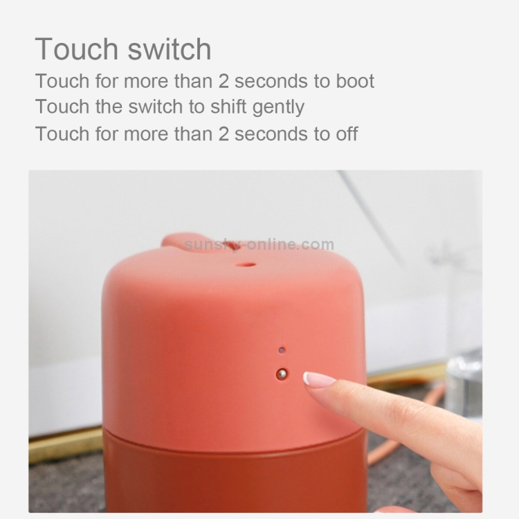 Original Xiaomi Youpin VH Air Humidifier 420ml Portable USB Touch-Control Silent Air Purifier for Home / Office / Car(Red) - 6