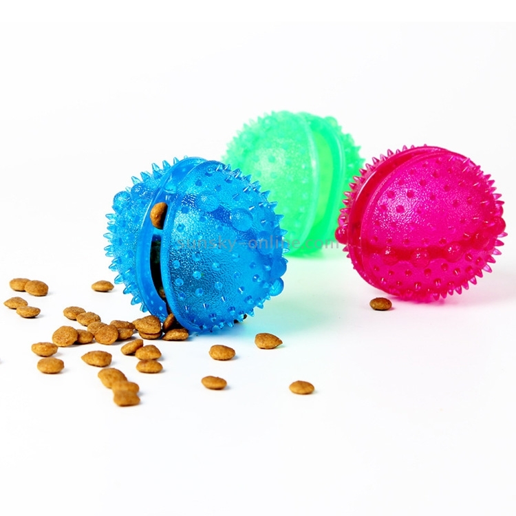 Juguete de alimentación de fuga de mascotas juguete para mordeduras de mordedura molar de cachorro de oro, diámetro: 8 cm, entrega de color al azar - 1