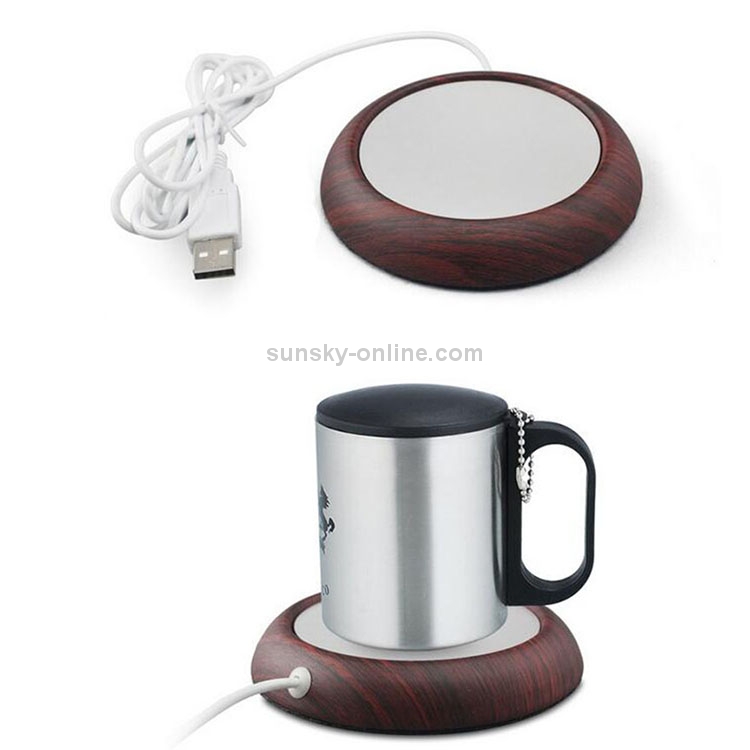 Imitated Light Wood Grain USB cup warmer Beverage warmer Coffee warmer with electric heating plate 