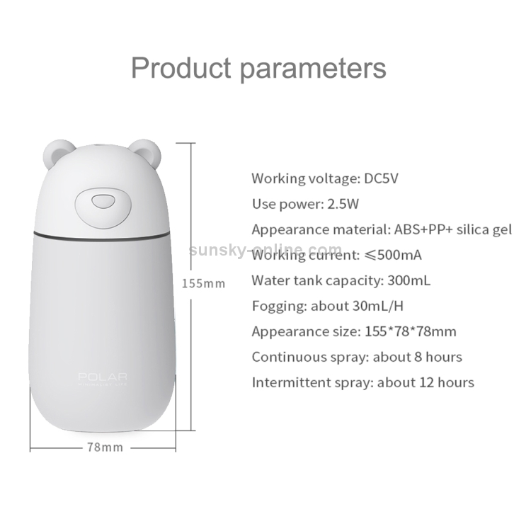 Humidificateur d'air de bureau Mute Portable Mini Pet Shape