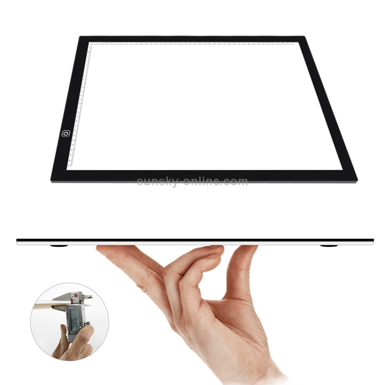 Tableros de copia acrílicos de atenuación continua ultradelgados LED de tamaño A3 8W 5V para Bloc de dibujo de dibujo de anime, con cable USB - 3