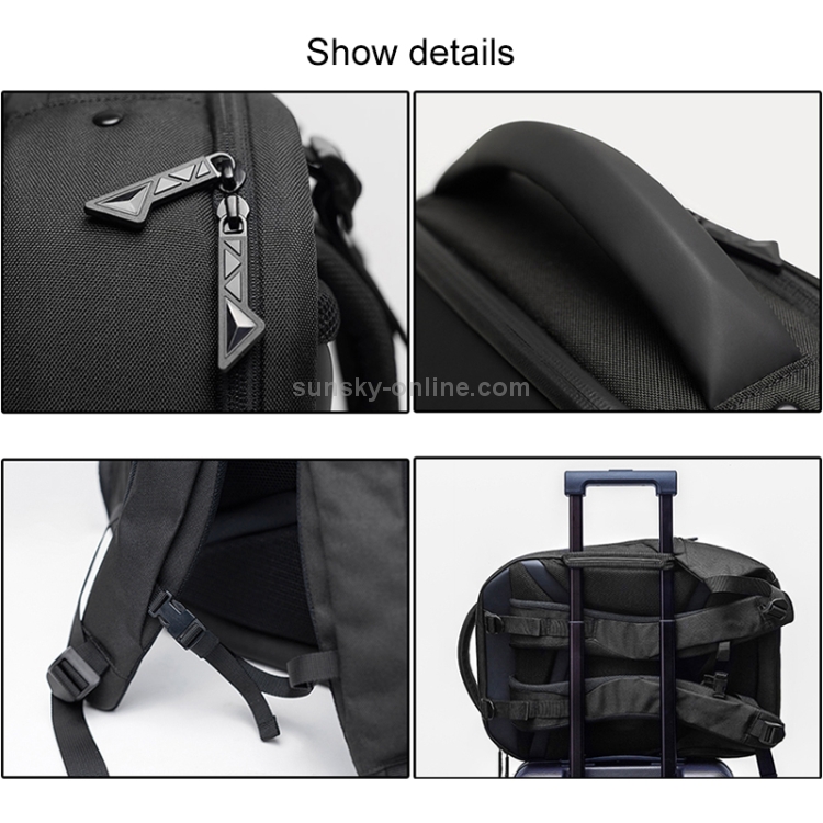 Sac à dos Geek étanche de grande capacité d'origine Xiaomi Fashion Notebook (noir) - 3