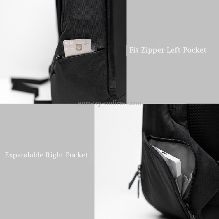 Sac à dos Geek étanche de grande capacité d'origine Xiaomi Fashion Notebook (noir) - 9