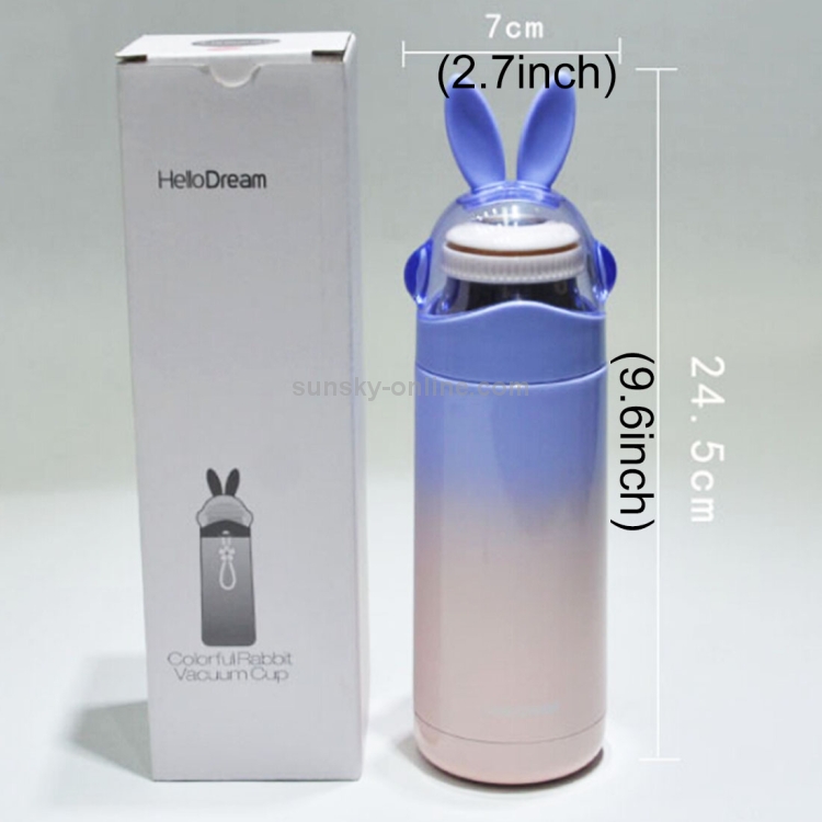 350ML Gradient Stainless Steel Cute Dual Layers Travel Mug Thermos