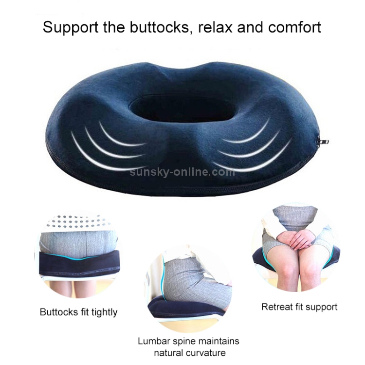 Cuscino anti-emorroidi dell'anca in rete ispessita per ufficio, dimensioni:  45x41x7cm (caffè)
