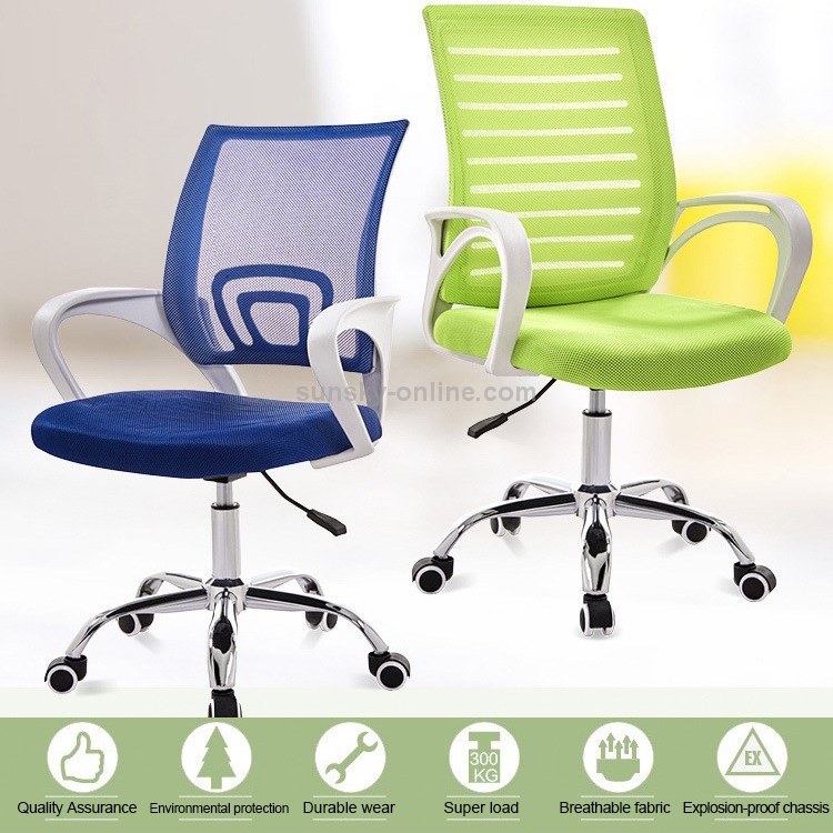 9050 Computer Chair Office Chair Home Back Chair Comfortable White Frame  Simple Desk Chair (Green)
