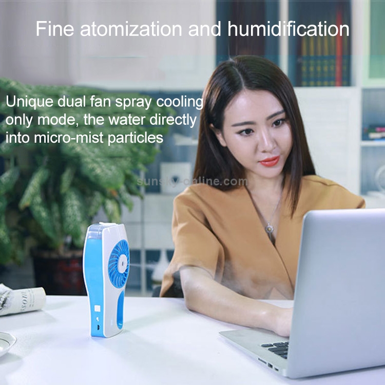 Ventilateur hydratant de jet d'eau de visage de brume d'humidificateur  portatif USB mini portable (vert)
