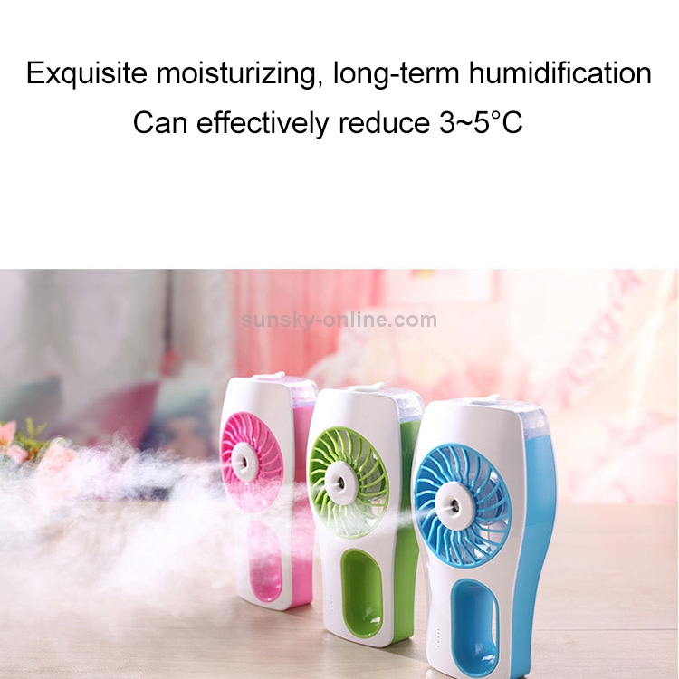 Ventilateur hydratant de jet d'eau de visage de brume d'humidificateur  portatif USB mini portable (vert)