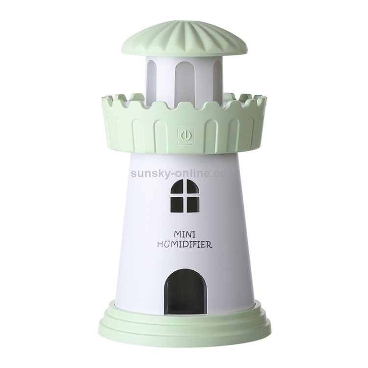 Lighthouse Humidifier 2.5W Lighthouse Portable USB Mute Mini Humidifier Nebulizer พร้อมไฟ ...