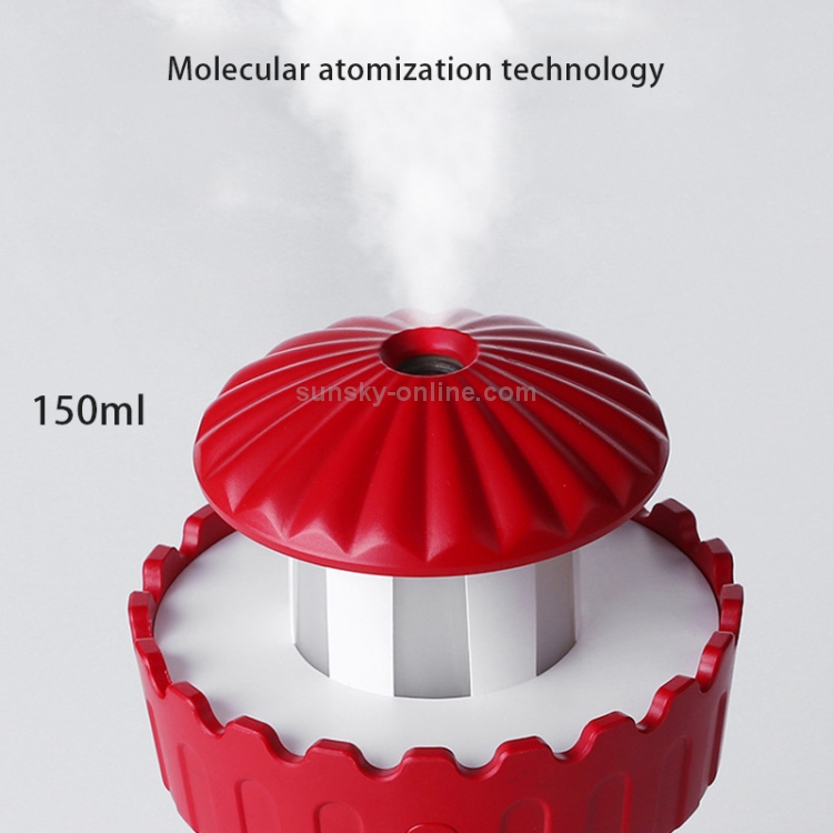 Lighthouse Humidifier 2.5W Lighthouse Portable USB Mute Mini Humidifier Nebulizer พร้อมไฟ ...