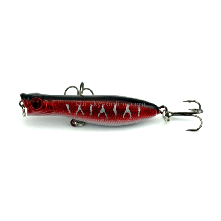 HENGJIA Señuelos de pesca artificiales Popper Bionic Fishing Bait con anzuelos, Longitud: 6 cm, Entrega de color aleatorio - 2