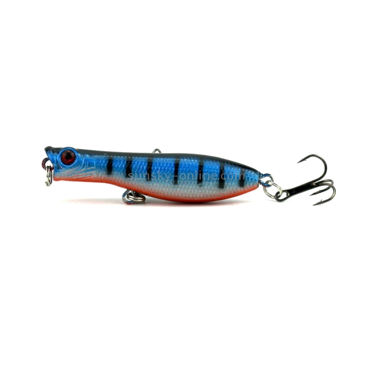 HENGJIA Señuelos de pesca artificiales Popper Bionic Fishing Bait con anzuelos, Longitud: 6 cm, Entrega de color aleatorio - 4