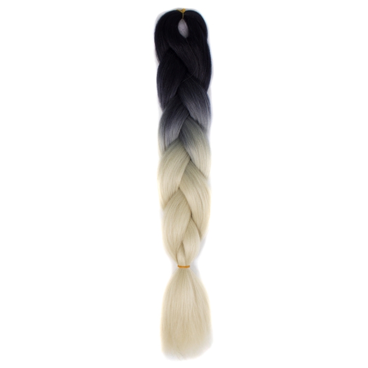 Fashion Color Gradient Individual Braid Wigs Chemical Fiber Big