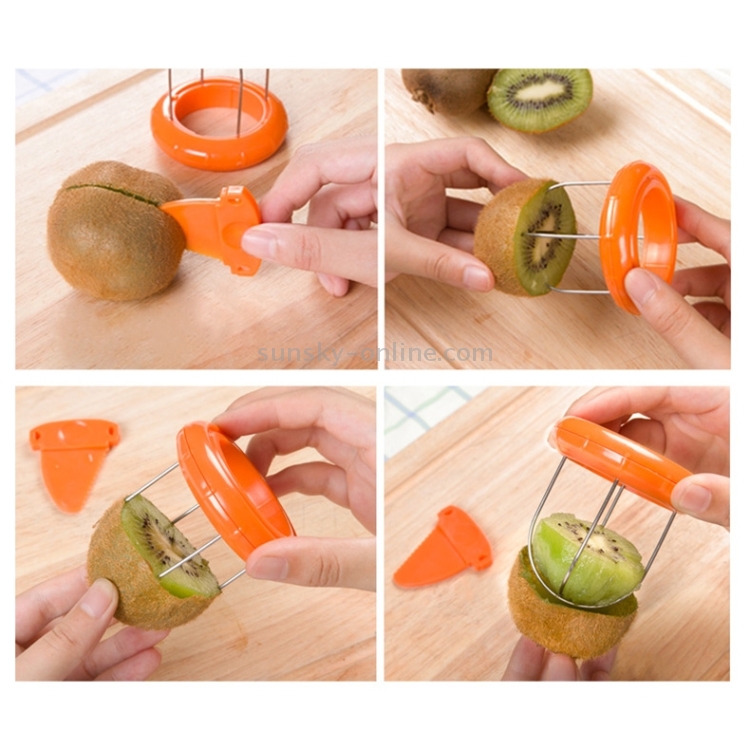 1pc Green Kiwi Peeler Abs+stainless Steel Material Hard Skin