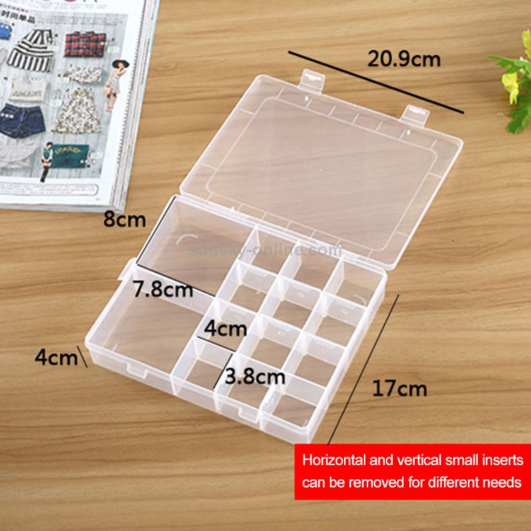 Caja Plastico Almacenaje Caja Pesca Accesorios Ajustable Caja Compartimentos 
