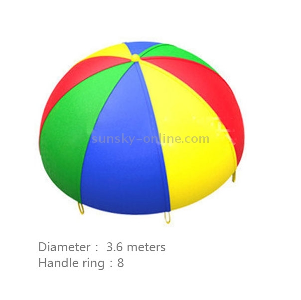 nobrand Hengtaiming 5m Children Outside Biz Exercise Sport Toys Rainbow Umbrella Parachute Play Fun Toy with 24 Handle Straps for Families Amusement Parks Kindergartens 