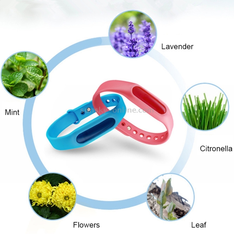 5 PCS Anti-mosquito Silicone Repellent Bracelet Buckle Wristband Bugs Away, Suitable for Children and Adults, Length:23cm, Random Color Delivery - 5