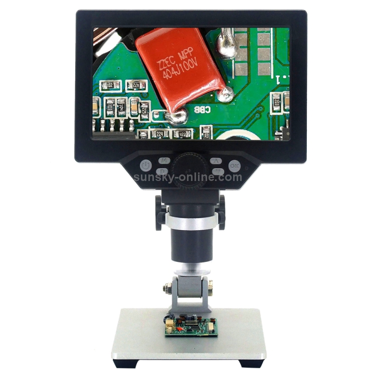 Microscopio electrónico portátil del soporte de escritorio de la pantalla LCD 1200X de G1200 7 pulgadas, enchufe del Reino Unido - 1