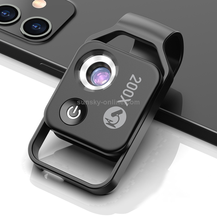 APEXEL 200x Pocket Cell Phone Microscope Lens with LED CPL for iPhone  Android