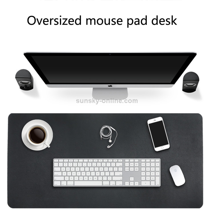 Tappetino per mouse e tastiere 90x45, mousepad, grigio - Mousepad