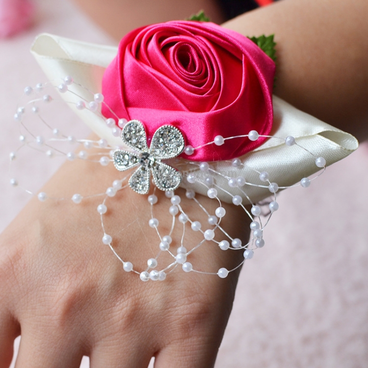 Wedding Holding Pearl Diamond Flowers Bridal Bouquet Accessories