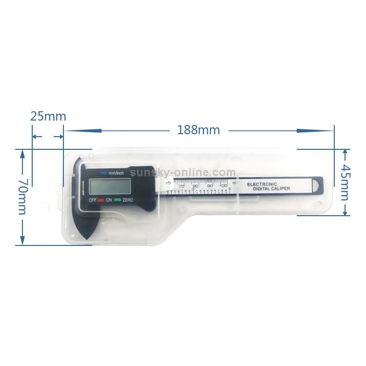 2pcs Digital Caliper Scale Film Ruler 100mm Metric Scale