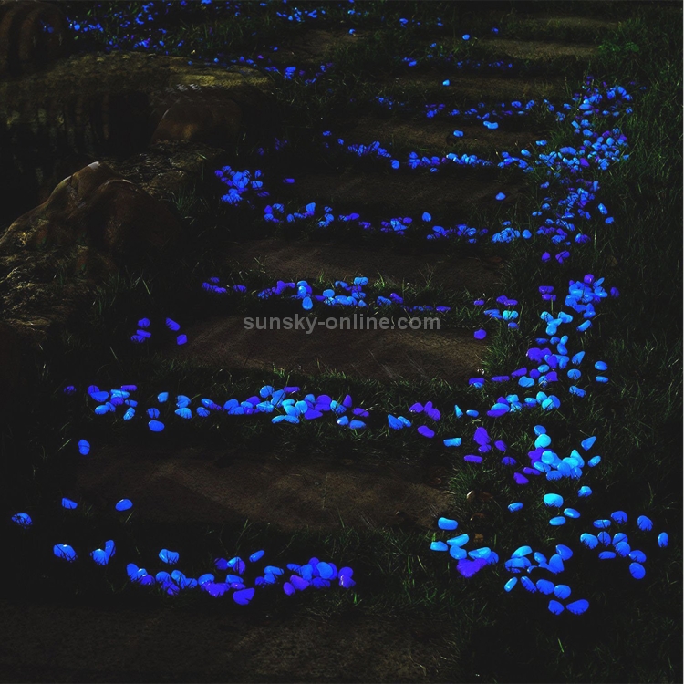 US SHIP 100 Glow in the Dark Decorative Outdoor Garden Pebbles for Walkway
