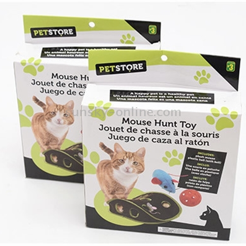 Cat Funny Cat Toy Mouse Stick con campanas agarrando los juguetes de gato de cazador de ratones interactivos - 6